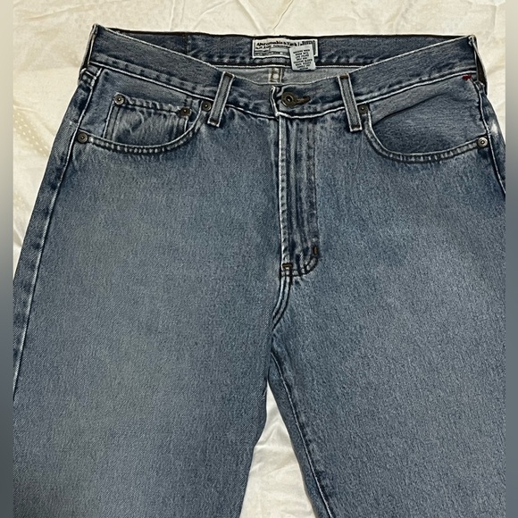 Vintage 90s Abercrombie & Fitch USA Made Mom 100% Cotton Jeans Size 10 - Picture 3 of 9